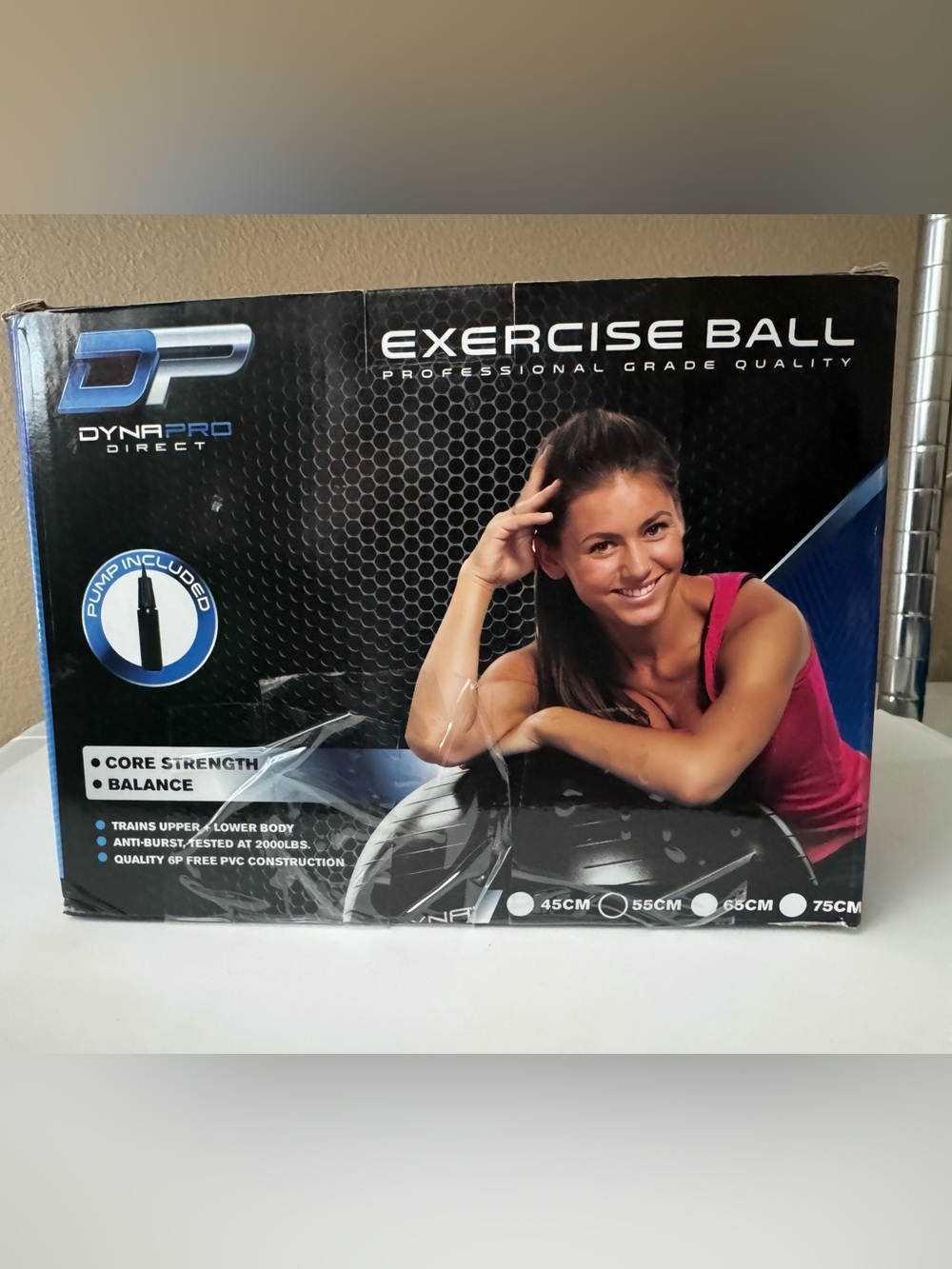 Fitness Exercise Ball by Dynapro - Black 45cm